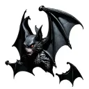 Gothic Bat tattoo design idea