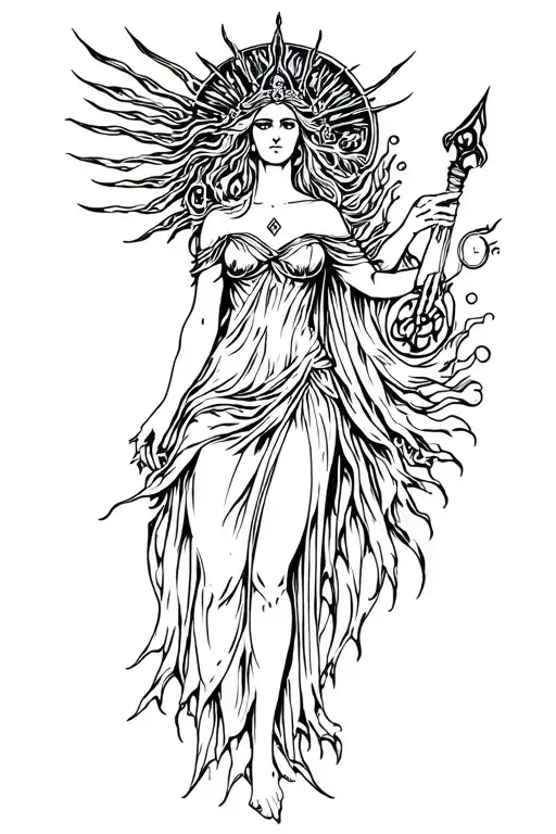 Hecate goddess of magic tattoo design idea