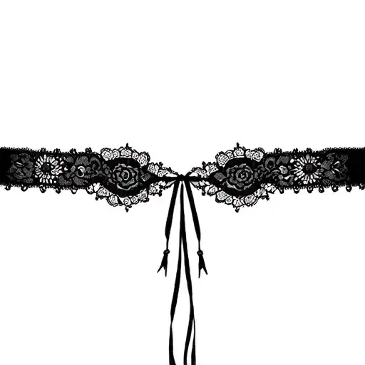 lace garter belt tattoo design idea