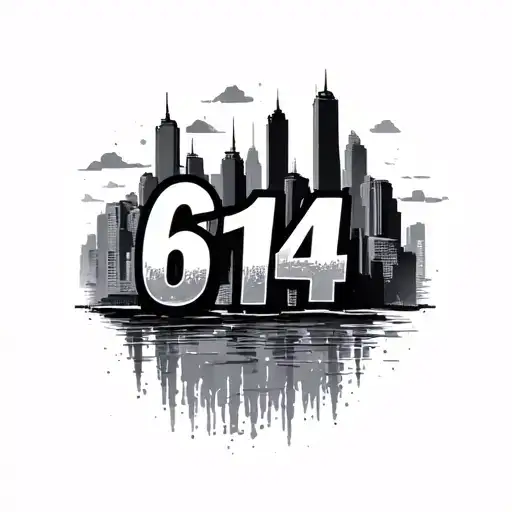 "614" Columbus Skyline tattoo design idea