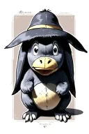 psyduck and eeyore covering sadness tattoo design idea