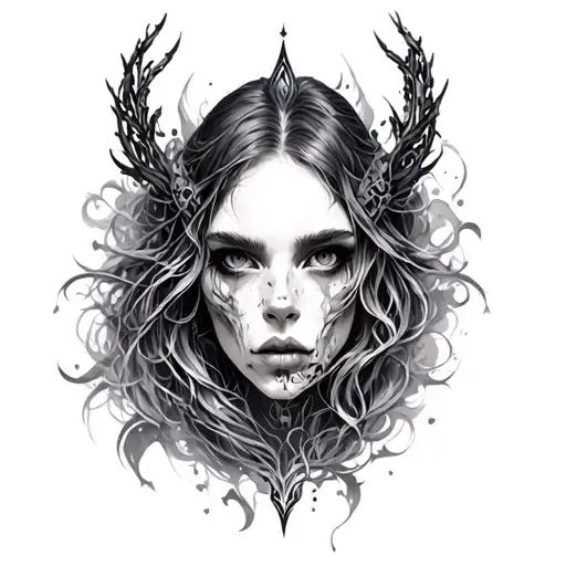 Dark Fantasy tattoo design idea