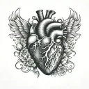 heart transplant June 29 anniversary date tattoo design idea