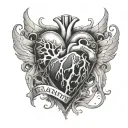 heart transplant June 29 anniversary date tattoo design idea