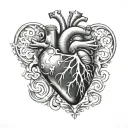 heart transplant June 29 anniversary date tattoo design idea