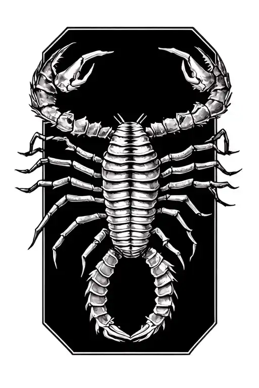 Scorpio and Libra symbol intertwined with a 1930's comic style tattoo design idea