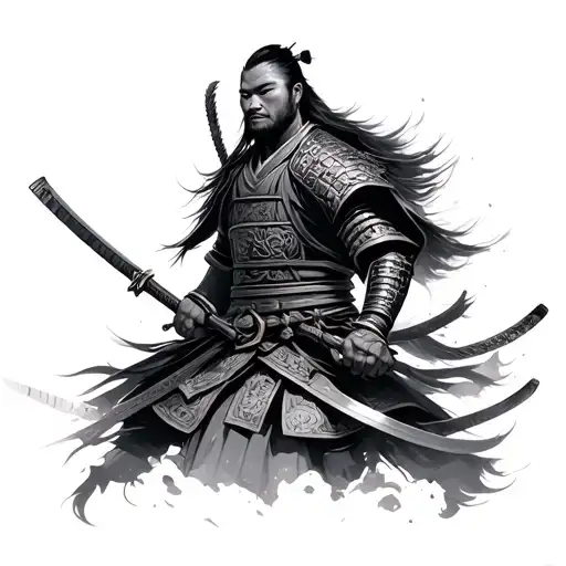 samurai warriors tattoo design idea