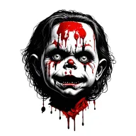 bloody Chucky tattoo design idea