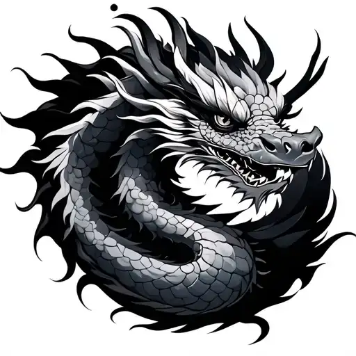 Korean Dragon tattoo design idea