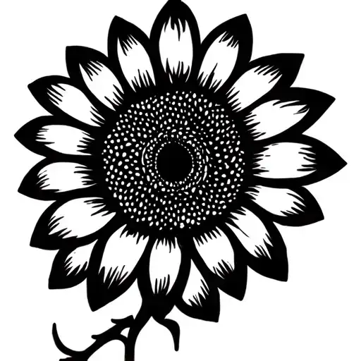 sunflower intertwined tattoo design idea