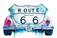 route 66 tattoo design idea