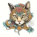 gluten free cat tattoo design idea