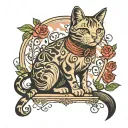 gluten free cat tattoo design idea