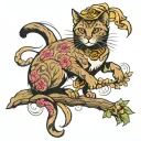 gluten free cat tattoo design idea