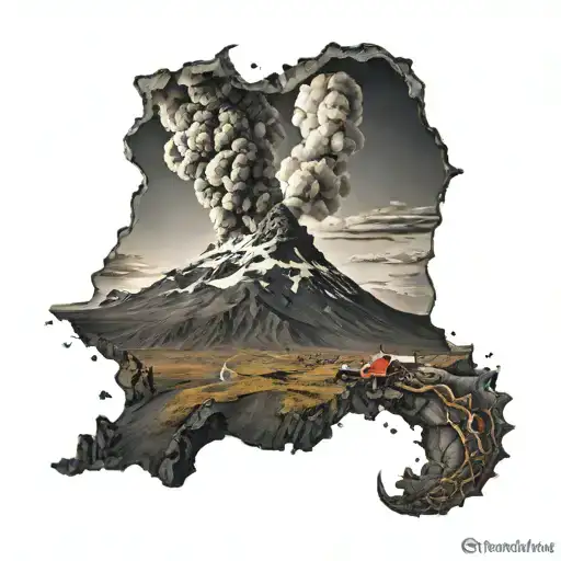 Grindavík, eruption tattoo design idea