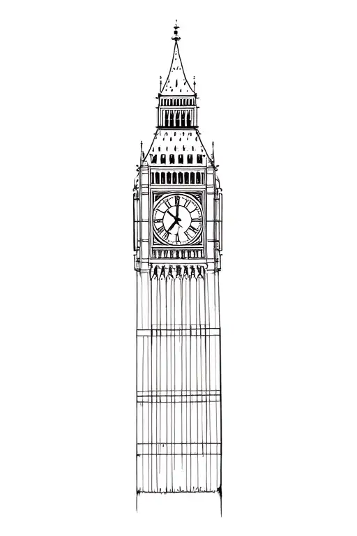 big ben tattoo design idea