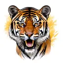 Tiger full body tattoo design idea