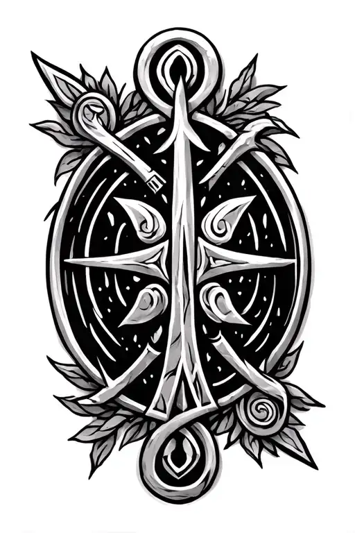 anglo saxon runes tattoo design idea