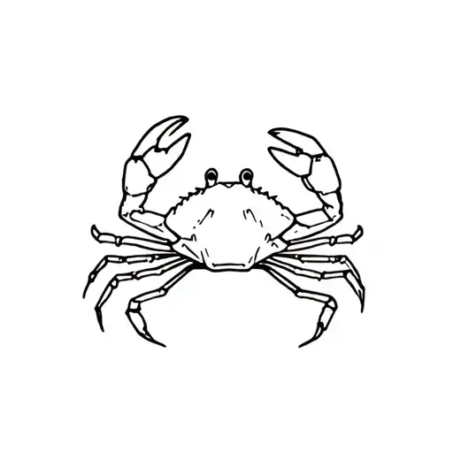 crab holding dopamine molecule tattoo design idea