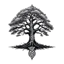 Celtic Oak Tree tattoo design idea