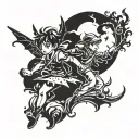 linda & Peter Pan Body tattoo design idea