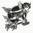 linda & Peter Pan Body tattoo design idea