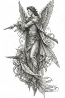 archangel Gabriel tattoo design idea