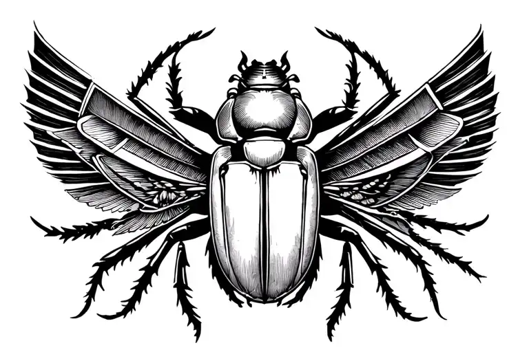 Egyptian armband tattoo featuring the scarab beetle tattoo design idea