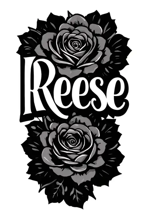 "Reese" "Reese" for daughter name tattoo design idea
