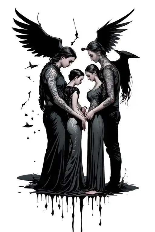 Broken Family tattoo design idea
