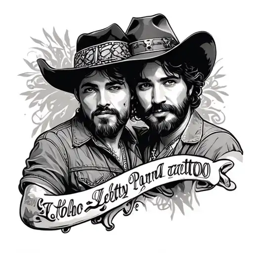 pancho and lefty lyric  tattoo design idea