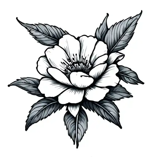 Vancouver Floral Stamp tattoo design idea
