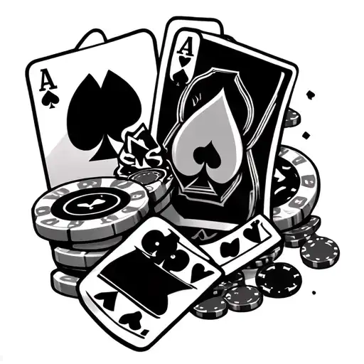 Gambling tattoo design idea