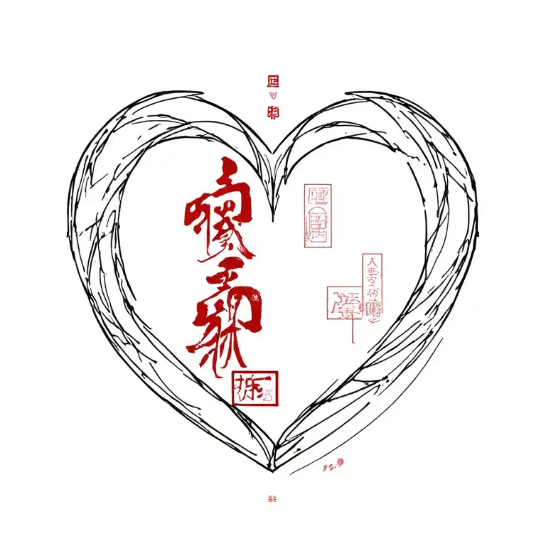 Love yours in chinese tattoo design idea