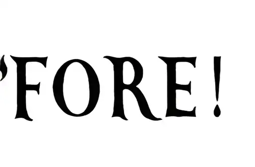 "FORE!" tattoo design idea