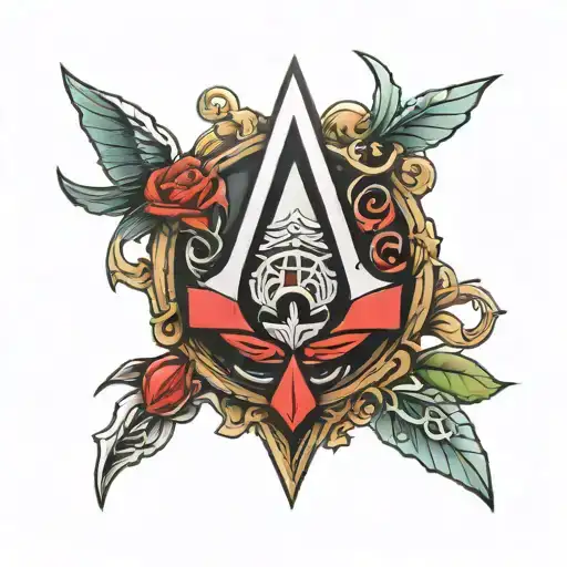 assassins creed zelda logo tattoo design idea