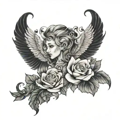 Ksenia and Valentin tattoo design idea