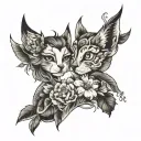 Ksenia and Valentin tattoo design idea