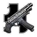 A weapon with the letters dad inside the weapon tattoo design idea