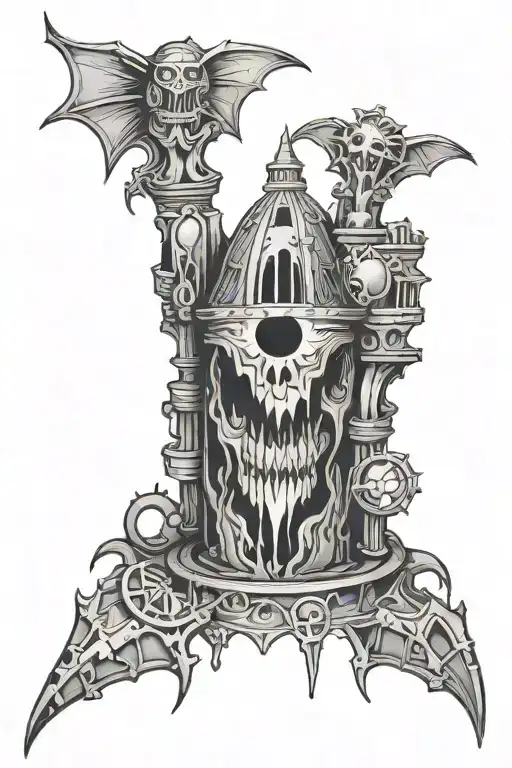 dnd mimic tattoo design idea