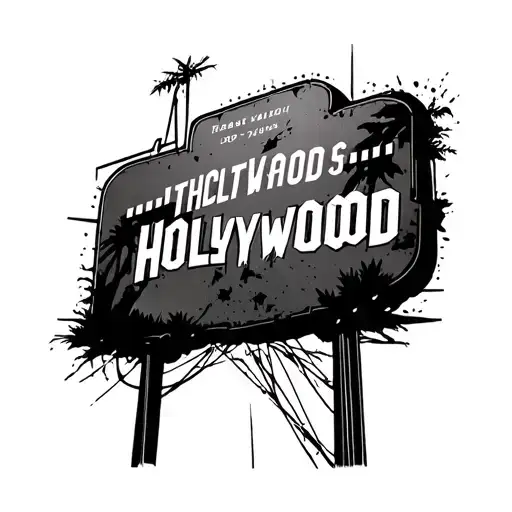 military hollywood sign tattoo design idea