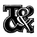 “Tove & Tilly” with tove above tilly and both ts connected through and ampersand sign tattoo design idea