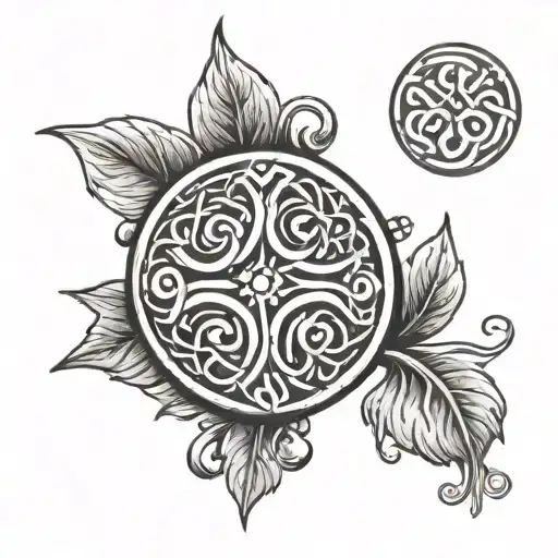 mustard seed with celtic theme tattoo design idea