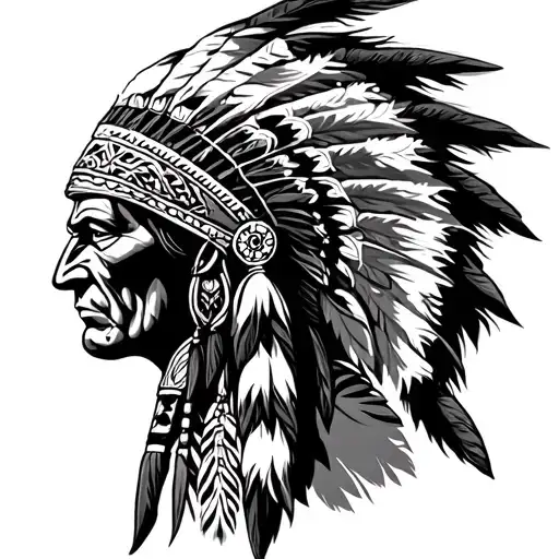 Indian chief tattoo design idea