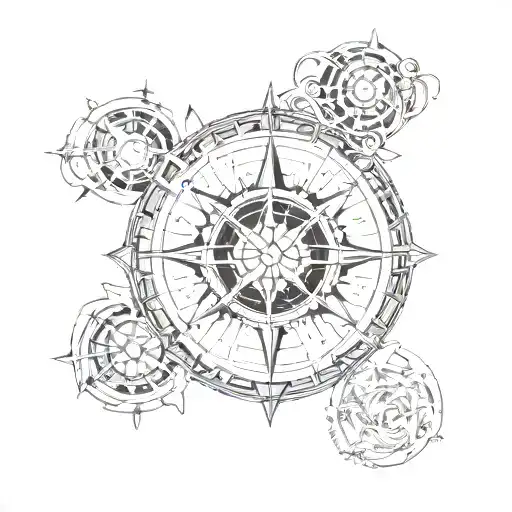 pulsar map outline tattoo design idea