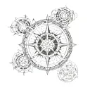 pulsar map outline tattoo design idea