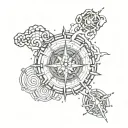 pulsar map outline tattoo design idea