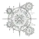 pulsar map outline tattoo design idea