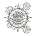 pulsar map outline tattoo design idea