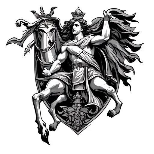 St George tattoo design idea